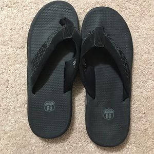 Black Route 66 Men’s Flip Flops